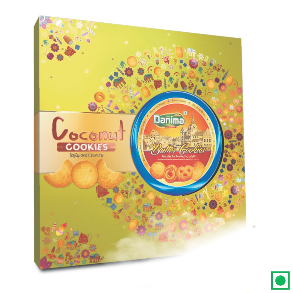 Coconut & Butter Cookies Combo Giftpack, 500g Box