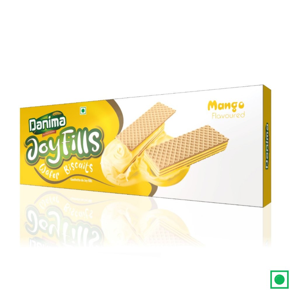 Joyfills Wafer Biscuits Mango Flavor, 100g Box