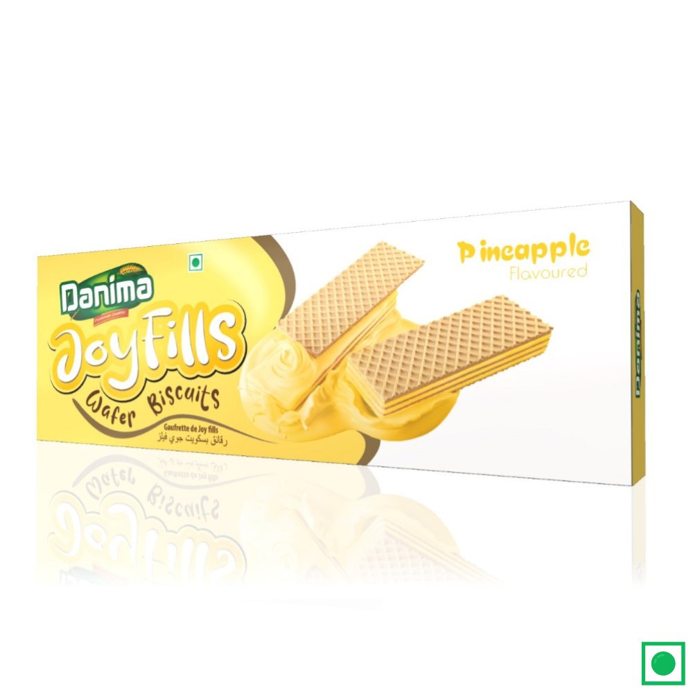 Joyfills Wafer Biscuits Pineapple Flavor, 100g Box