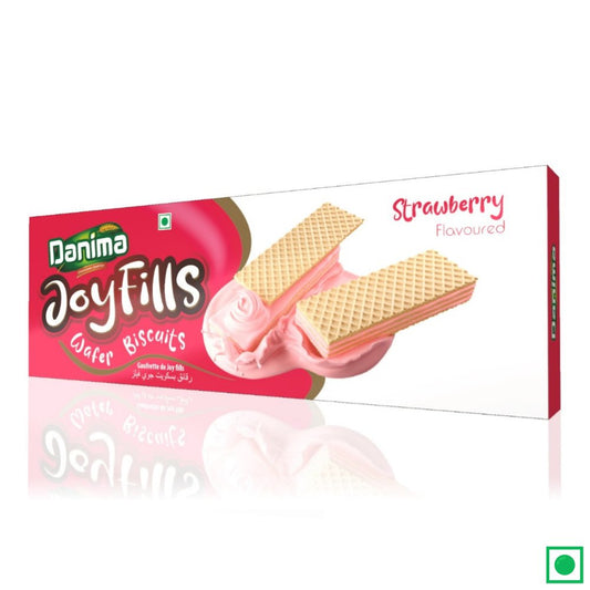 Joyfills Wafer Biscuits Strawberry Flavor, 100g Box