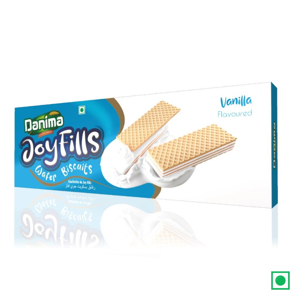 Joyfills Wafer Biscuits Vanilla Flavor, 100g Box