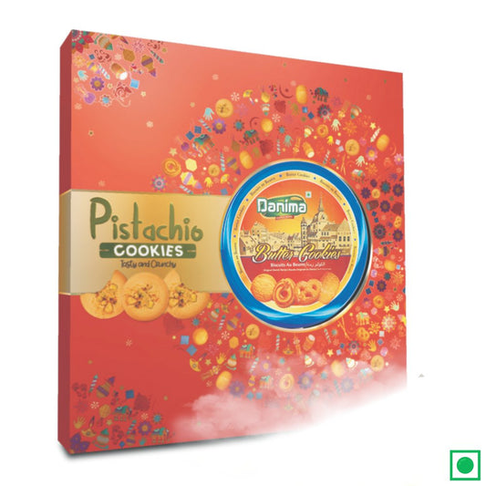 Pistachio & Butter Cookies Combo Gift Pack, 500g Box